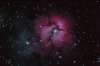 Trifid M20 Canon6D'stock'OrionSkyGlow 11minISO4000 4800mmFL 2-TIFFsSum Group1IP2.jpg